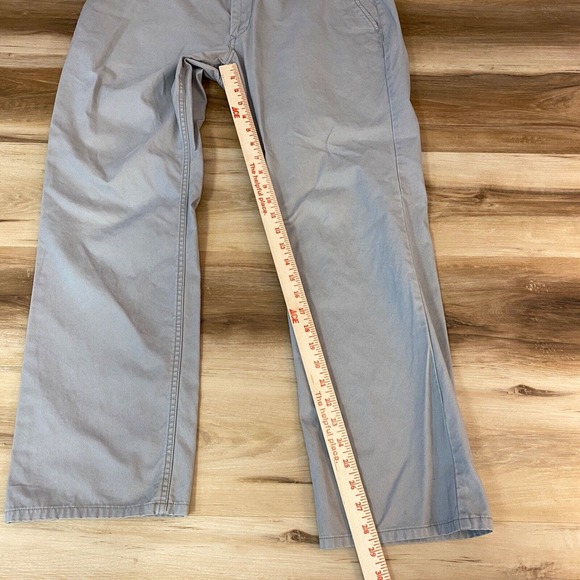 Bonobos Pants Mens 36 x 30 Gray Washed Chinos Straight Leg Cotton - Picture 3 of 8